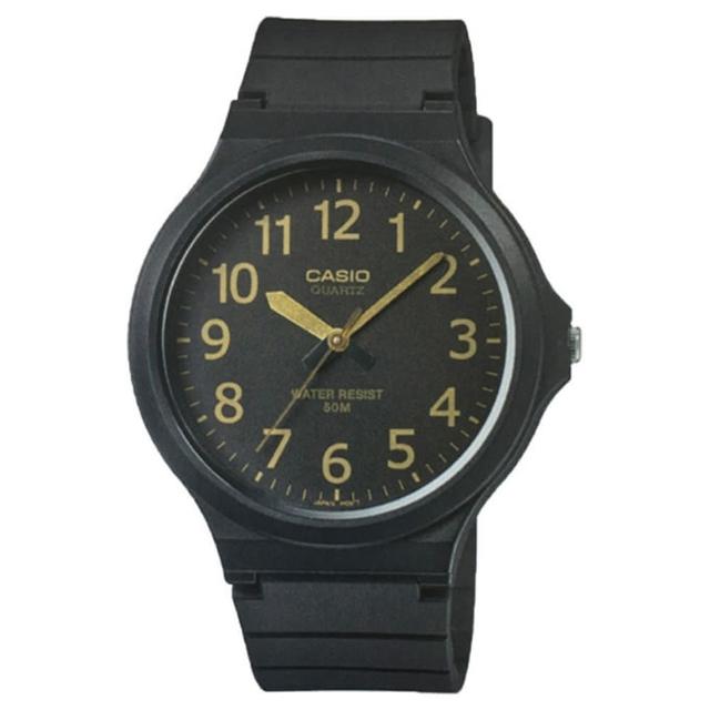 【CASIO 卡西歐】MW-240-1B2 極簡色彩大錶面指針錶(學生考試必備 錶徑約4.36公分)