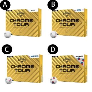 【Callaway 卡拉威】CHROME TOUR 24 四層高爾夫球(2024 超遠距四層球 12顆入 4-Piece 643206112)
