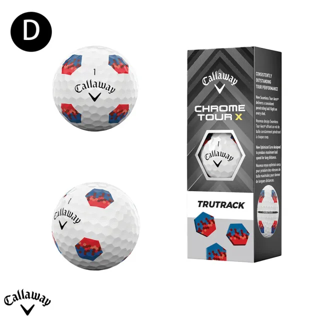 【Callaway 卡拉威】CHROME TOUR X 24 四層高爾夫球(2024 超遠距四層球 12顆入 4-Piece 643226112)