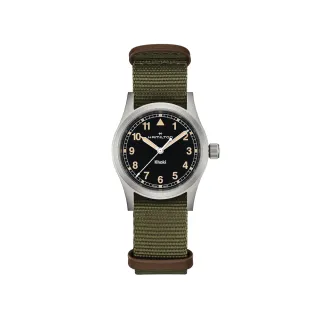 【HAMILTON 漢米爾頓】卡其陸戰 Quartz 石英腕錶 33mm(石英 中性 尼龍帶 H69301930)
