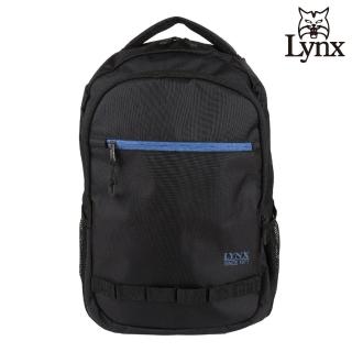 【Lynx】美國山貓運動休閒多隔層機能後背包(黑色)