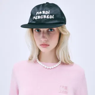 【MARDI MERCREDI】百搭質感棒球帽 黑色 星星LOGO 可調式 CAP MARDI STAR LOGO SATIN