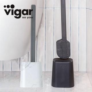 【Vigar】易彎折軟矽膠馬桶刷組 兩色可選(西班牙70年品牌/馬桶刷/矽膠馬桶刷)