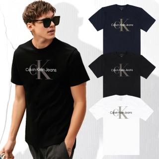 【Calvin Klein】CK 經典厚磅印刷文字圖案短袖T恤-男款-多色組合(情侶款)