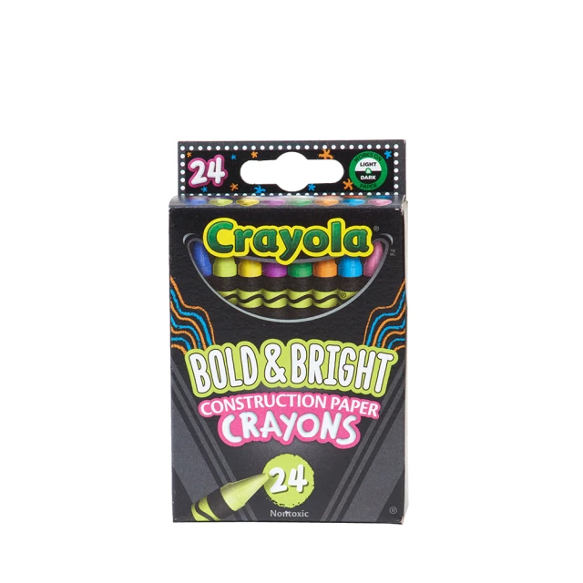 crayola 繪兒樂 星光炫彩彩色蠟筆24色(深色紙張顯色)