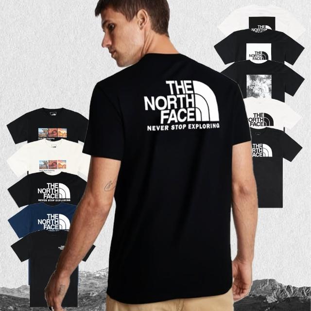 【The North Face】北臉短袖 男款 前後小LOGO 素面 短TEE 棉質 短袖T恤(冬季大折扣爆款/男女組合/大LOGO)