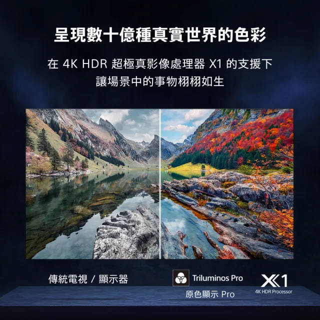 【SONY 索尼】BRAVIA 3 55型 X1 4K HDR Google TV顯示器(Y-55S30)