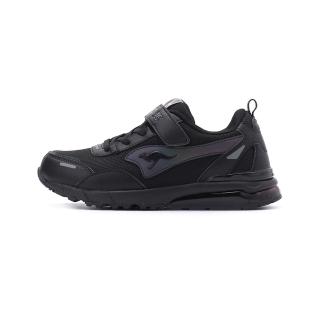 【KangaROOS】20-23cm K-RIDER WR 防潑水氣墊運動鞋 黑 中大童鞋 KK41780