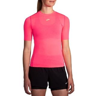 【BROOKS】女 High Point 女短袖上衣 霓虹粉(221638673)
