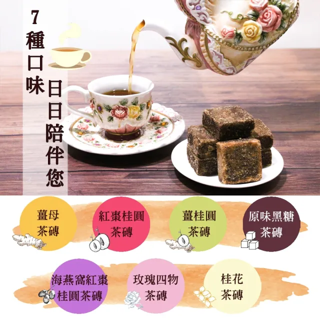 【老師傅台灣製】黑糖紅棗桂圓茶磚500gx1包(獨立包裝)