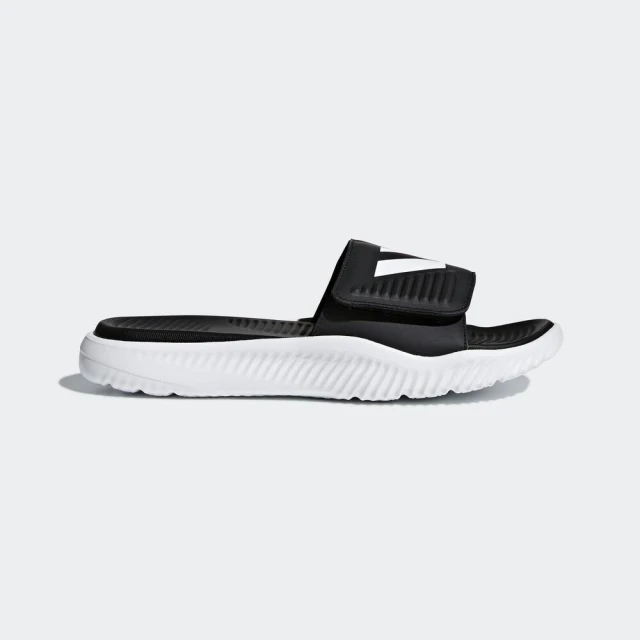 adidas 愛迪達 Alphabounce Slide 男鞋 運動 休閒 涼鞋 拖鞋 愛迪達 黑白(BA8775)