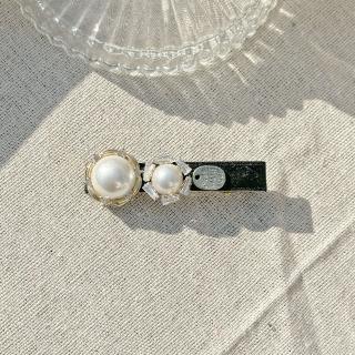 【MOON MOON ACC.】母親節禮物 ｜壓夾｜晨曦 ‧ 珍珠一字 髮夾邊夾髮飾 單只販售(精緻氣質)
