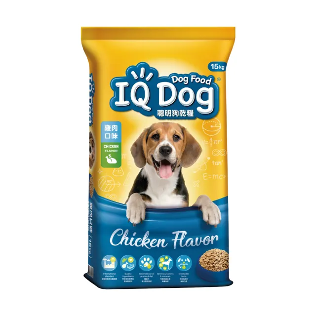 【IQ DOG】聰明狗乾糧-多種口味 13.5-15KG(任選兩包)(狗飼料)