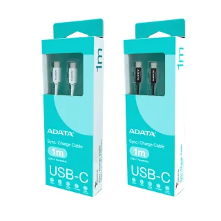 【ADATA 威剛】USB-C to USB-C 100W 1M 編織充電傳輸線(支援i15/i16/Android/Switch/筆電快充)