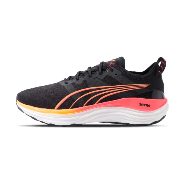 PUMA ForeverRun NITRO™ 男鞋 黑橘粉色 運動 輕量 網布 氮氣中底 休閒 慢跑鞋 37775724