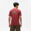 【JEEP】男裝 夏日風情純棉短袖T恤(紅色)