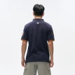 【JEEP】男裝 撞色衣袖純棉短袖POLO衫(紫色)