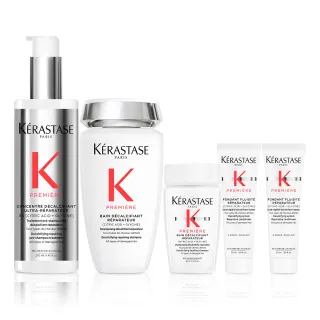 【KERASTASE 巴黎卡詩】白鑽升肽重建髮浴250ml+超前導精華250ml