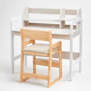 【MyTolek 童樂可】台灣製樂芙桌全套組 書桌+後書架+樂樂椅(書桌椅 成長書桌椅 兒童書桌 兒童桌椅)