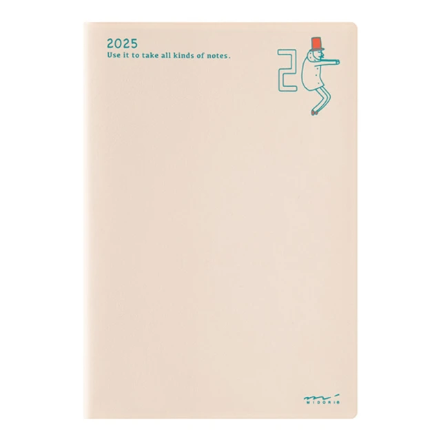 MIDORI 《2025 Pocket Diary 手帳 - 歐吉桑》B6 週間橫式