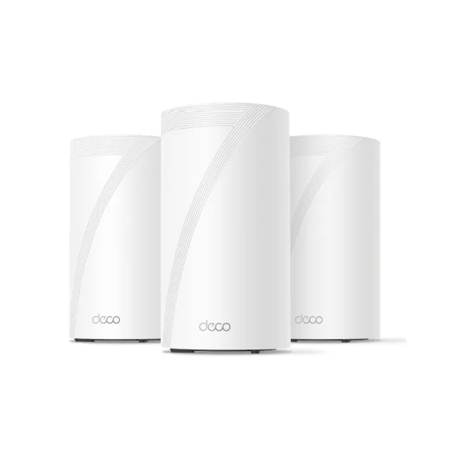 【TP-Link】三入組-Deco BE65 WiFi 7 BE11000 三頻2.5Gbps 真Mesh 無線網路網狀路由器(Wi-Fi 7分享器/VPN)