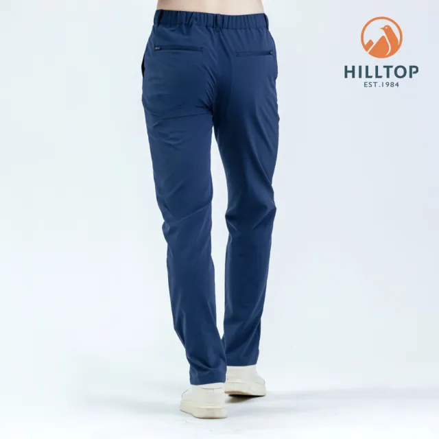 【Hilltop 山頂鳥】超潑水抗UV彈性長褲 男款 藍｜PH31XMO8ECE0