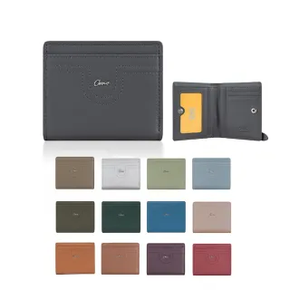 【OMC】 極簡對折牛皮短夾4173(14色任選)