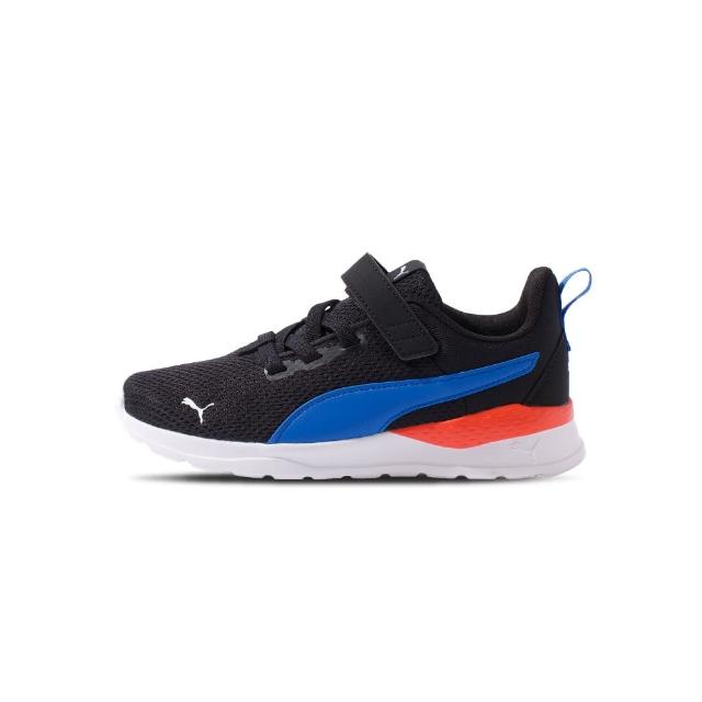 【PUMA】Anzarun Lite AC+ PS 中童 黑藍色 童鞋 運動 魔鬼氈 休閒 緩衝 慢跑鞋 37200938