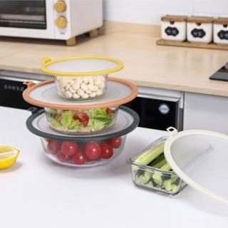 【CS22】多用途圓形矽膠保鮮密封蓋16cm+22cm-4入(適用範圍廣不挑餐具)