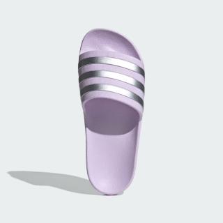 【adidas 愛迪達】ADILETTE AQUA 運動 粉紫銀 休閒 拖鞋 女鞋(IE8920 ∞)