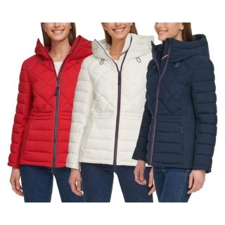 【Tommy Hilfiger】今年新款 Tommy 修身 防風外套化纖外套 女外套 湯米外套 防潑水(化纖外套9884)