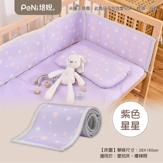 【PeNi 培婗】3D透氣寶寶安全床圍嬰兒床圍(透氣床圍 防護墊 安全防護 安全墊)