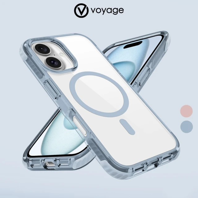 VOYAGE iPhone 16/16Plus 超軍規防摔保護殼Pure Wave+ 透藍(2年尊榮級保固服務 支援Magsafe磁吸)