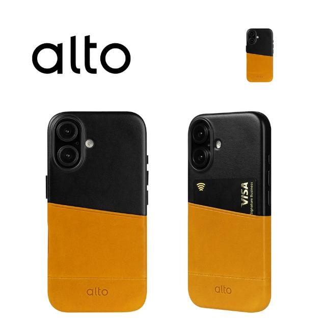 【alto 奧沰】iPhone 16 6.1吋 Metro系列 插卡式輕薄防摔皮革手機殼(真皮 插卡 防摔 輕薄)