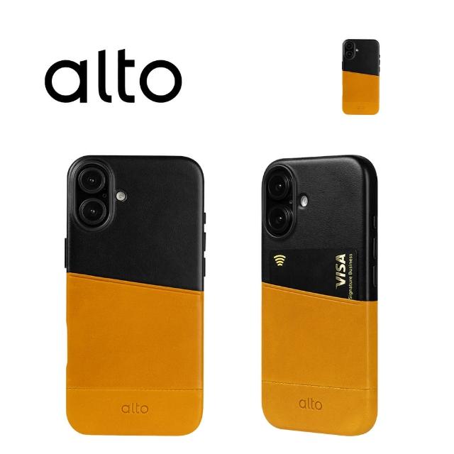 【alto 奧沰】iPhone 16 Plus 6.7吋 Metro系列 插卡式輕薄防摔皮革手機殼(真皮 插卡 防摔 輕薄)
