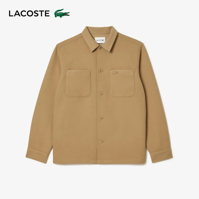 LACOSTE 男裝-袋鼠口袋拉鍊連帽外套(灰色)優惠推薦