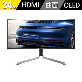 【AOC】PD34 PORSCHE DESIGN 34型 QD-OLED 240Hz 曲面電競螢幕(Adaptive-Sync/HDR10/0.03ms)