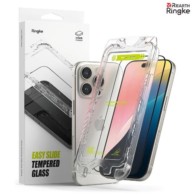 【Ringke】iPhone 16 Pro Max/Pro/Plus Tempered Glass 鋼化玻璃螢幕保護貼 附安裝工具(Rearth)