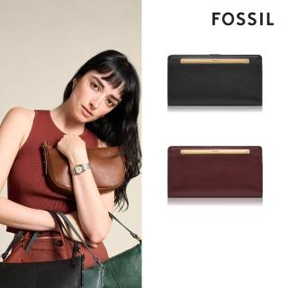 【FOSSIL 官方旗艦館】Liza 輕巧型真皮零錢袋長夾(多色可選)