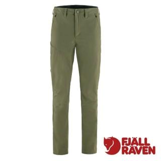 【Fjallraven】小狐狸 男 Abisko Trail Stretch 輕量全彈性機能長褲 標準版(12200163-625 月桂綠)