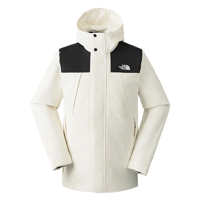 The North Face TNF 連帽羽絨內裡三合一外套 M TRAVEL DOWN TRI JACKET-AP 男 米白(NF0A81NHROU)