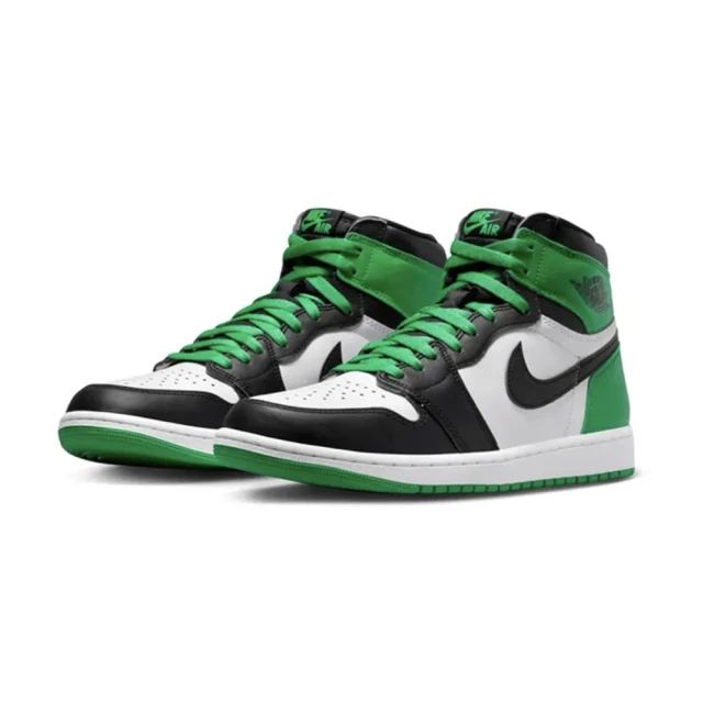 NIKE 耐吉 休閒鞋 Air Jordan 1 Black and Lucky Green 黑色 綠色 經典 復古 穿搭 潮流 AJ1 DZ5485-031