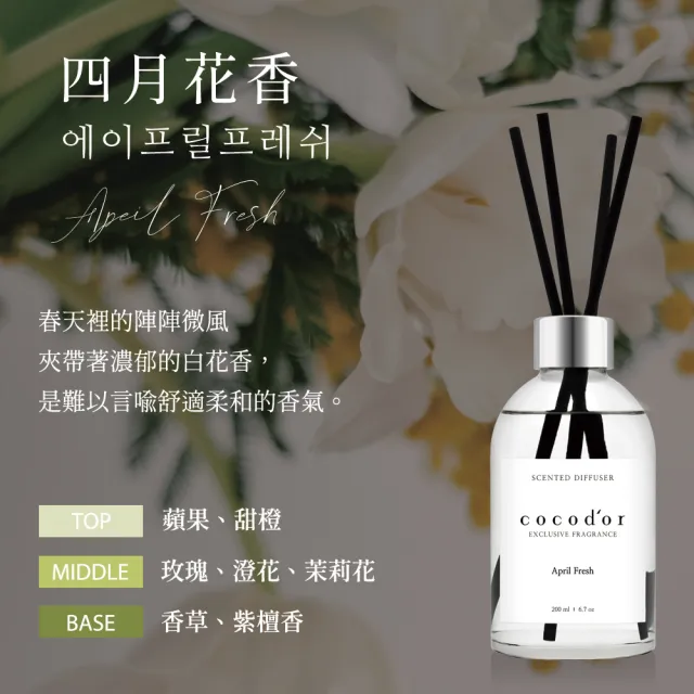 【cocodor】WHITE LABEL擴香瓶200ml(2入組/原廠直營)