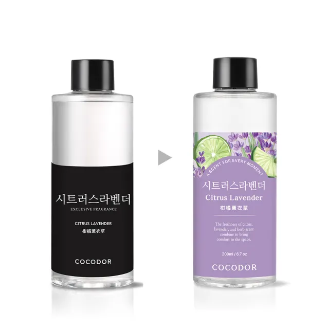 【cocodor】浮游花系列R擴香瓶200ml+擴香補充瓶200ml 2+1超值組(原廠直營)