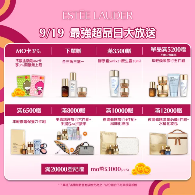 【Estee Lauder 雅詩蘭黛】年輕無敵日夜修護組(一夜修護膠原藍霜75ml+膠原霜75ml/乳霜/乳液)