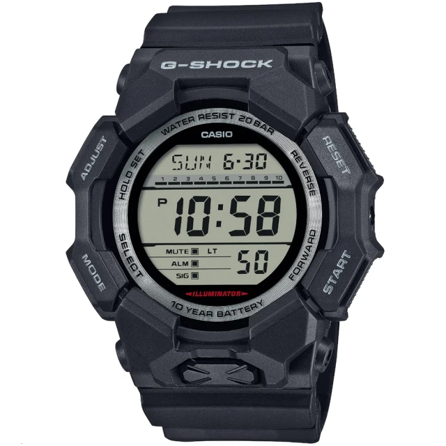 CASIO 卡西歐 卡西歐G-SHOCK 潛水運動電子錶-黑色(GD-010-1 台灣公司貨)