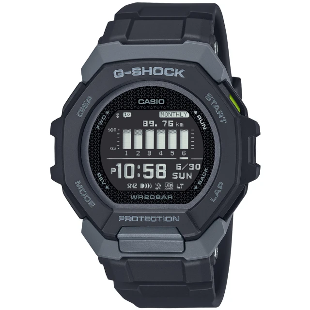 CASIO 卡西歐 G-SHOCK 運動潮流藍牙連線耐衝擊運動腕錶/黑(GBD-300-1)