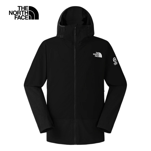 The North Face 北面男款黑色DWR防潑水連帽輕量風衣｜8AS4JK3