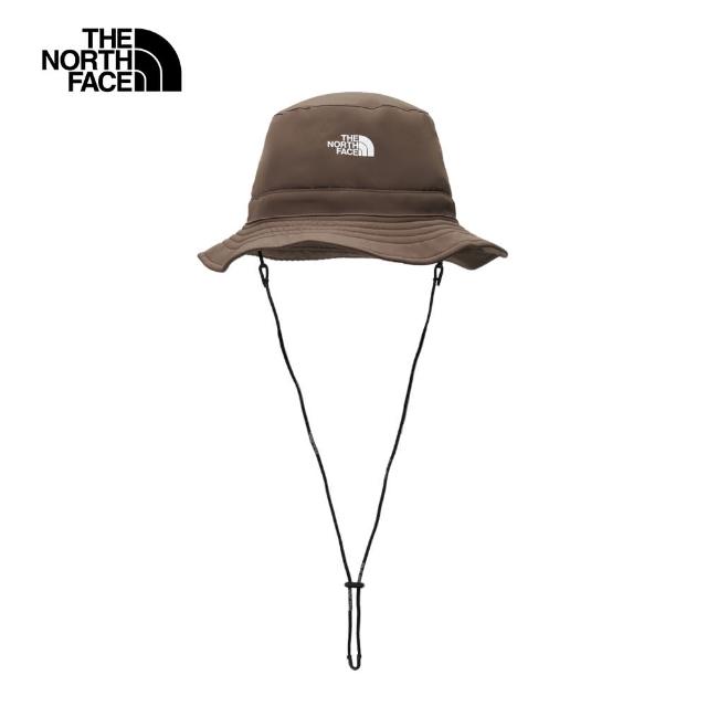 【The North Face 官方旗艦】北面男女款棕色DWR防潑水雙面戴設計漁夫帽｜8CTJ1OI