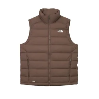 【The North Face 官方旗艦】北面男款棕色舒適保暖立領羽絨背心｜88R61OI(550蓬鬆度)